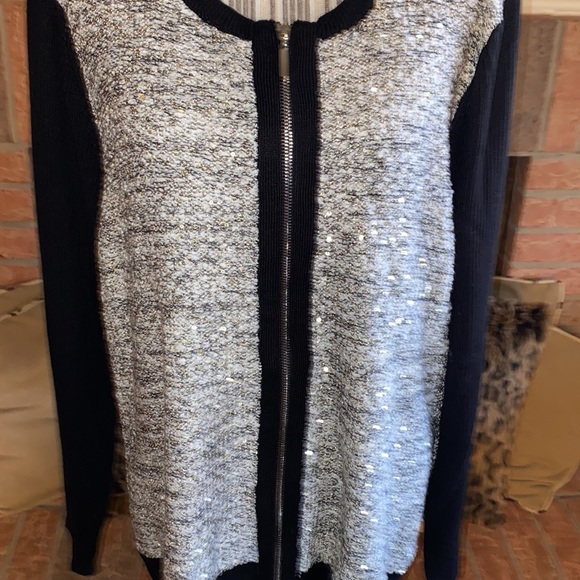 Lane Bryant | Festive Sequin Full Zip Sweater | Plus Size: 26/28 (4X) - Picture 6 of 7
